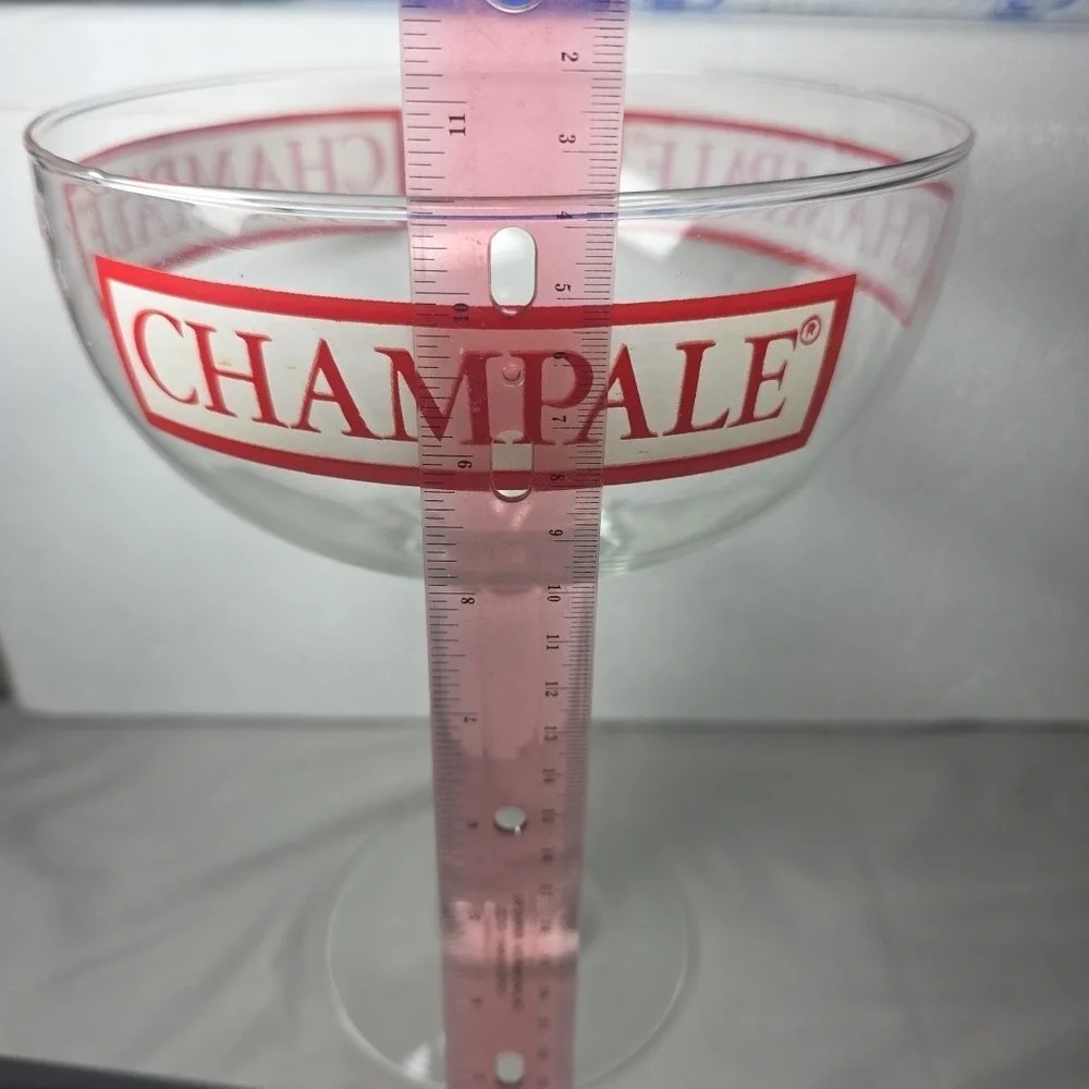 Vintage Sparkling Champale Malt Liquor Advertising Glass · 10.5